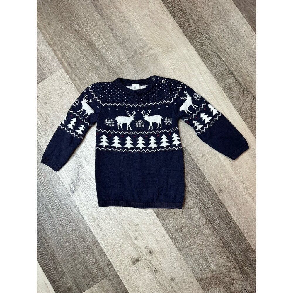 H&M Holiday Winter Christmas Baby Sweater Size 18m